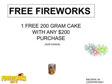 FREE FIREWORKS $200 PURCHASE